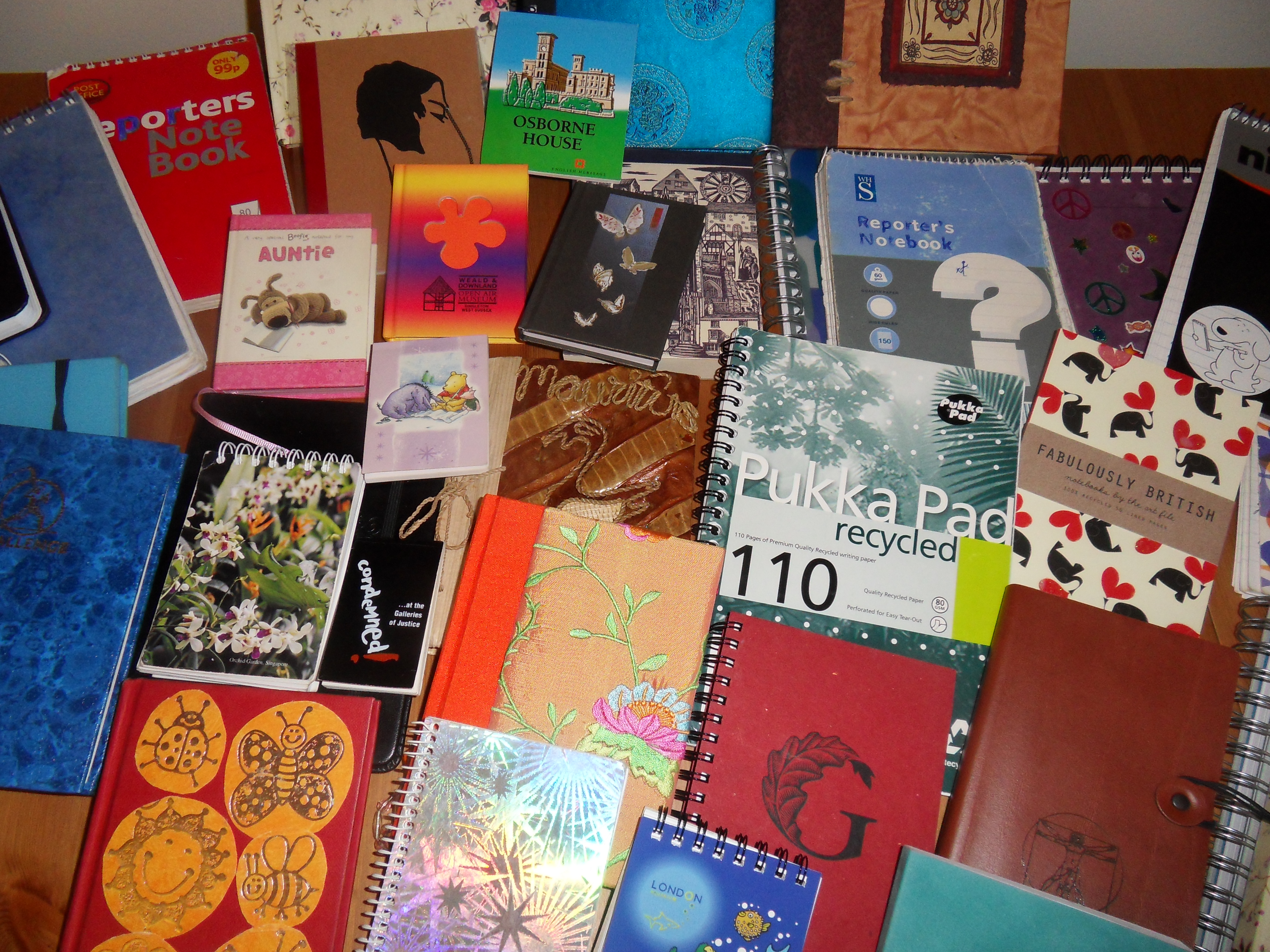 Image of collected notebooks